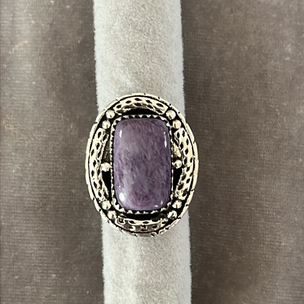 New Roslyn Charoite Ring